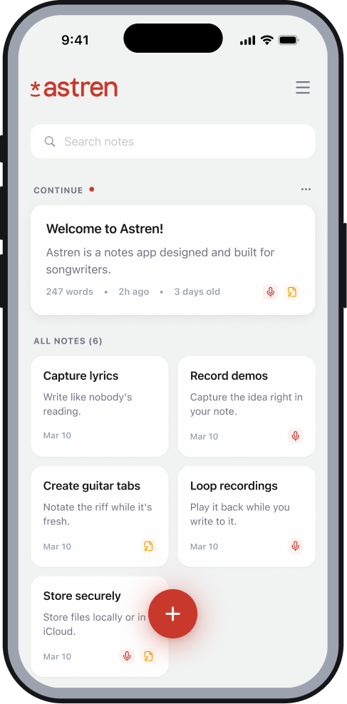 Astren app light mode